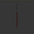 Medieval Battle Axe With Red Handle And Metallic Double Blades Design
