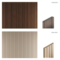 Wooden Wall Panels In Various Tones With Vertical Grooves And Textured Patterns