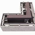 Modern node common stone yin and yang angle closing practice decoration process node 3d model
