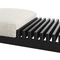 Modern Two Seat Sofa Bench With Gold Black Frame And Light Upholstery Design