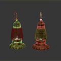 Vintage Copper Lanterns With Glass Shades Metal Hooks And Decorative Bases On Dark Background