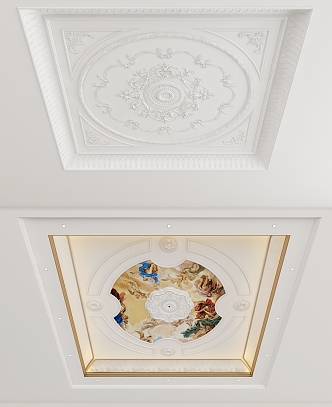 European-style ceiling 3d model