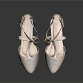 Elegant Beige Sandals Featuring Crisscross Straps And Perforated Details For Casual Wear