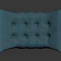 Modern Teal Tufted Lounge Chair With Unique Shape And Wooden Legs