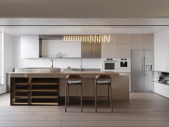 modern kitchen open 3d model