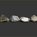Various Colored Natural Stone Pieces With Diverse Shapes And Textures For Decoration