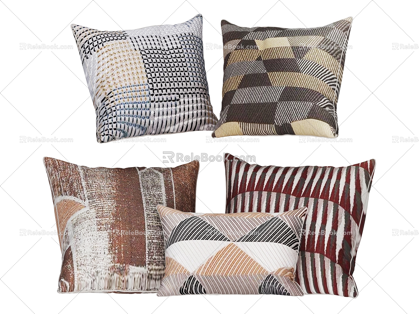 Modern light luxury pillow 3d model