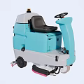 Blue And White Ride On Floor Scrubber Daily Use Electrical Appliance For Efficient Floor Cleaning