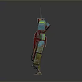 Colorful Artistic Robot Design With Mechanical Limbs And Decorative Joints