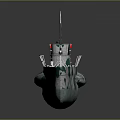 Camouflage Military Boat With Green White Pattern And Deck Antenna Design