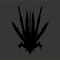 Black Mythical Creature Sculpture With Intricate Spiked Wings And Dark Details