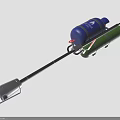 Portable Equipment With Blue Cylinder Green Component Metal Rod And Tool Head