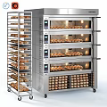 Commercial Baking Equipment With Stainless Steel Oven Multiple Layers And Bread Display Racks