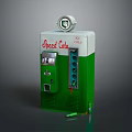 Game Movie Character Interacting With Retro Speed Cola Vending Machine In Game Scene