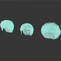 Three Grey Hair Wigs as Daily Life Accessories with Natural Texture and Soft Material