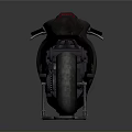 Futuristic Black Motorcycle With Sleek Body Modern Seat And Stylish Wheels
