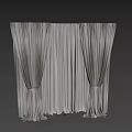 Beige Curtains With Sheer White Panels And Tiebacks For Window Light Filtering
