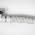 Flexible White Corrugated Plastic Pipe With Fittings For Drainage System Connection