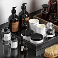 Elegant Modern Bathroom Accessories With Shelves Trays Soap Dispensers Diffusers And Candles