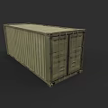 Car Transport Container With Green Exterior And Secure Locking System 3d model