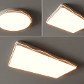 Modern Minimalist Round and Triangular Ceiling Lights with Soft Illumination for Indoor Spaces 3d model