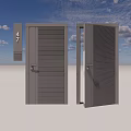 Modern Black Steel Security Door With Anti Theft Lock And Durable Design