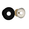 Modern Wall Lamps With Round Bases And Spherical Light Bulbs In Black And Beige