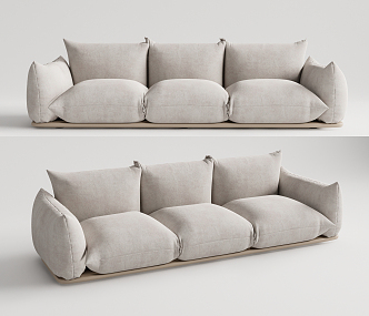 modern arflex three-seat sofa 3d model