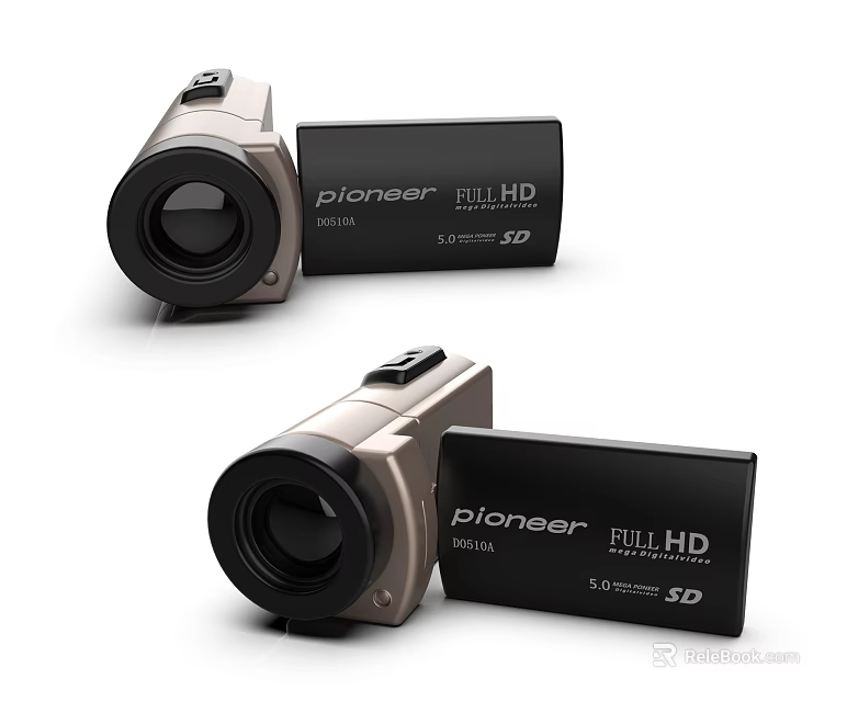 Pioneer Full HD Digital Camcorder with 5.0MP Sensor and SD Storage Support 3d model 