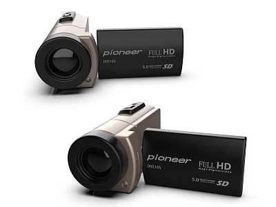 Pioneer Full HD Digital Camcorder with 5.0MP Sensor and SD Storage Support 3d model