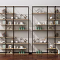 Modern Storage Rack Bookshelf Antique Rack 3d model