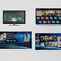 Smart TV With Ultra HD Display Showing Streaming Apps And Movie Content Interfaces