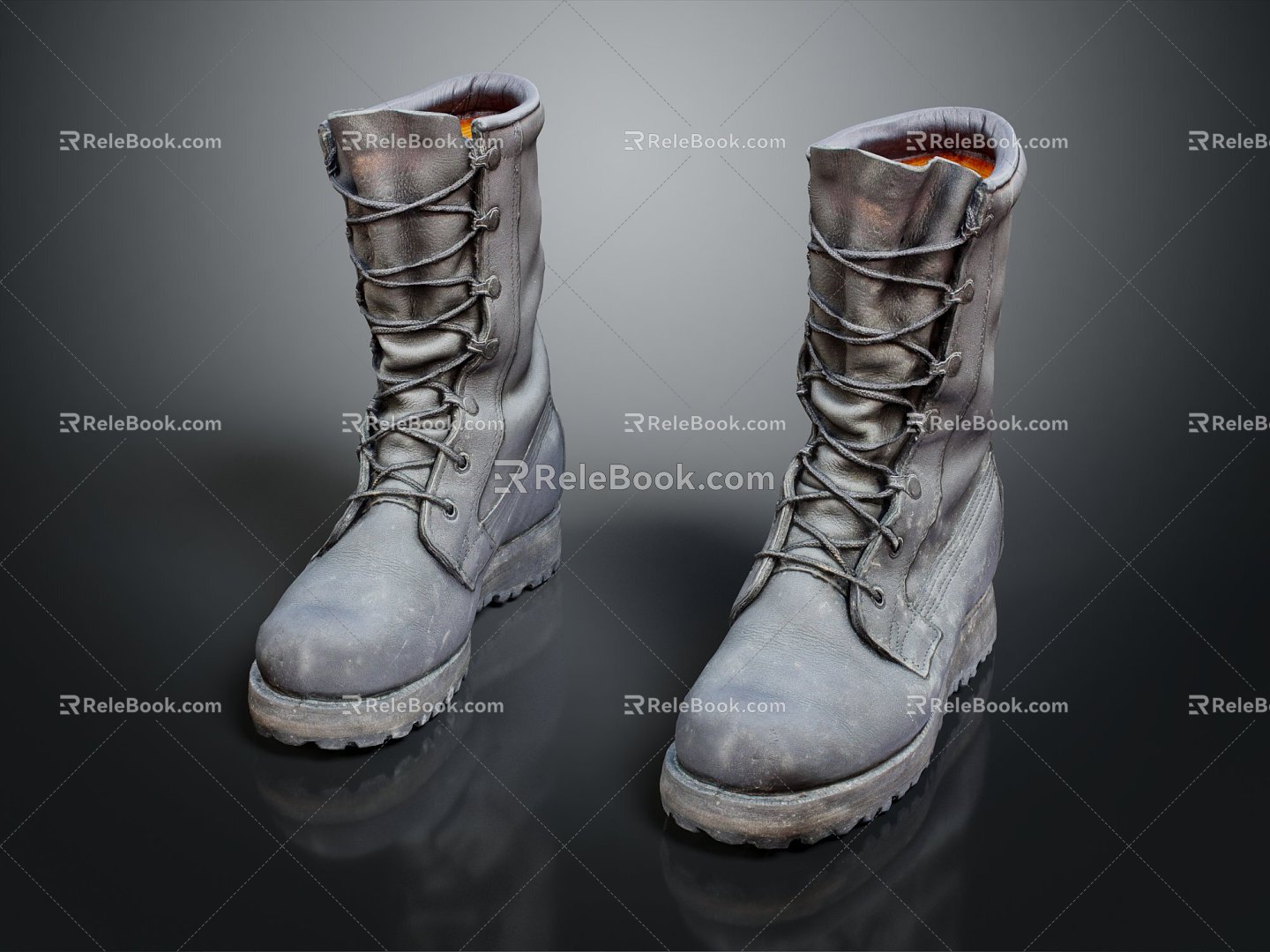 Modern Boots Men's Boots Old Boots Old Leather Boots Old Rain Boots 3d model