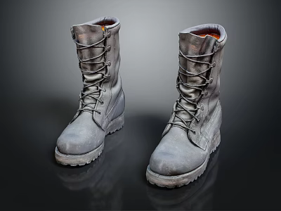 Modern Boots Men's Boots Old Boots Old Leather Boots Old Rain Boots 3d model