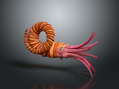 Modern nautilus squid octopus 3d model