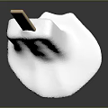 Melting White Creamy Ice Cream With Wooden Stick On Dark Background