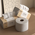 Tissue paper Toilet paper 3d model