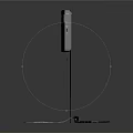 Black Speaker on Stand with Wired Headphones and Audio Cables