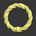 Elegant Gold Braided Ring Fashion Accessory With Intricate Texture And Design Details