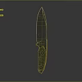 Modern Dagger Sword Bayonet 3d model