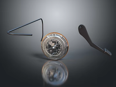 Mechanical Equipment With Gear Components Metal Rod And Precision Parts 3d model
