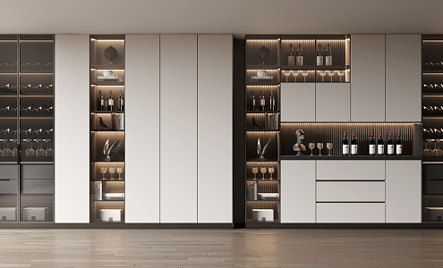 Modern Wine Cabinet 3d model