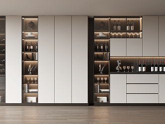 Modern Wine Cabinet 3d model