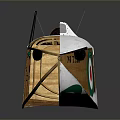 Detailed Wooden Boat Model With Frame Structure Interior Seating And White Cover