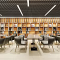 Modern Library Reading Area 3d model