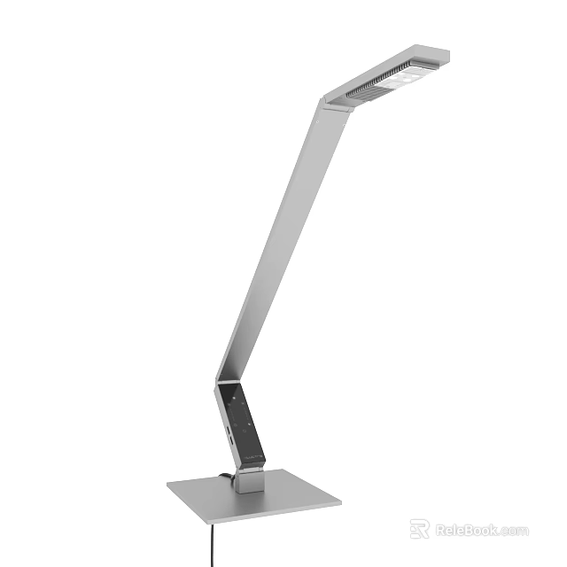 Modern LED Desk Lamp With Adjustable Flexible Arm And Sleek Metallic Base 3d model 