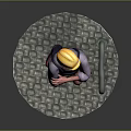 Worker European worker mechanic builder repairman miner digger figure 3d model