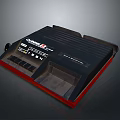 Champion Retro Computer Device Featuring Black Red Design And Control Panel 3d model