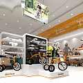ECOCRO Bicycle Specialty Store Modern Interior With Display Racks TV Screen And Bikes