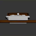 Brown Leather Belt with Metal Buckle and Shiny Metal Parts as Daily Life Accessory